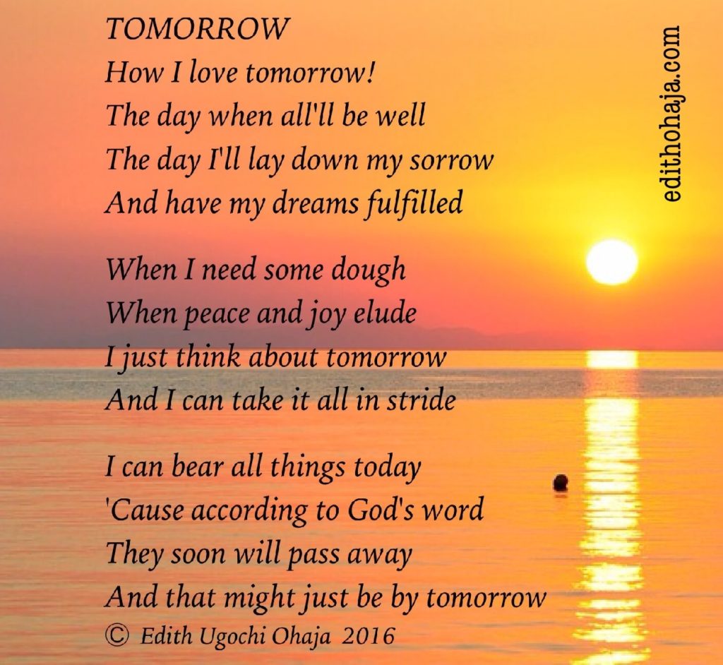 TOMORROW (POEM) – Edith Ohaja