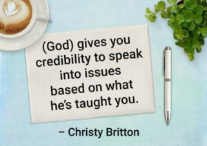 Christy Britton quote on using your voice