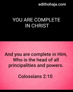You are complete in Christ