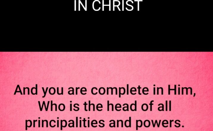 You are complete in Christ